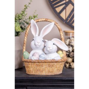 6pr5219-decoratie-beeld-konijnen-17x13x20-cm-wit-bruin-kunststof (4)